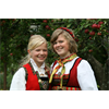 Girls in traditional Norwegian dresses